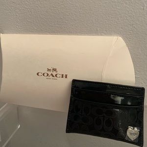 Coach brand new, never used black card holder